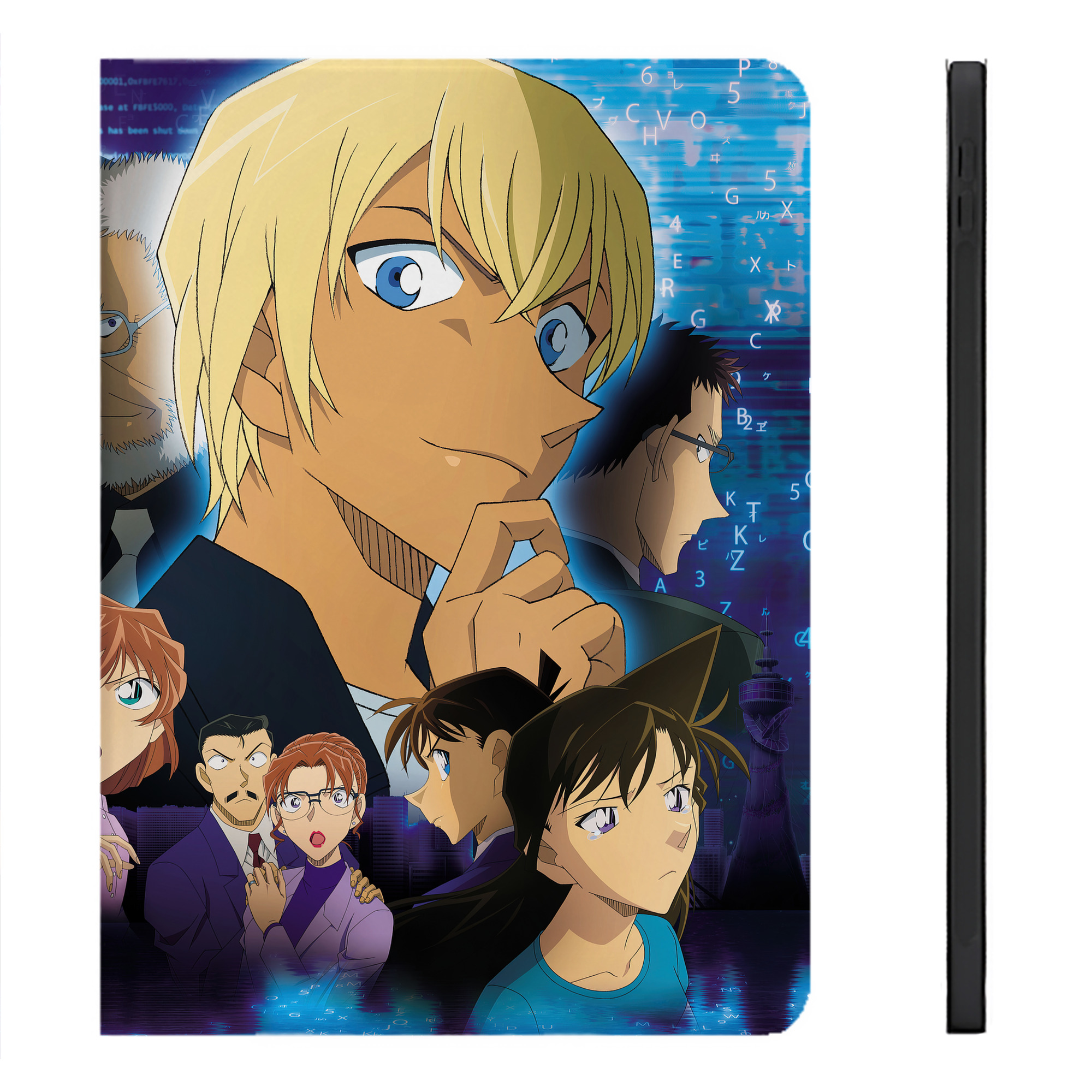 （画像用） 名探偵コナン Detective Conan IPadケース ペンホルダー付き ブックスタイルデザイン